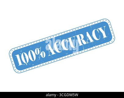 A 100% Accuracy Rubber Stamp Seal on a Bar Stock Vector