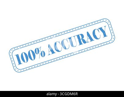 A 100% Accuracy Rubber Stamp Seal with an Outline Stock Vector