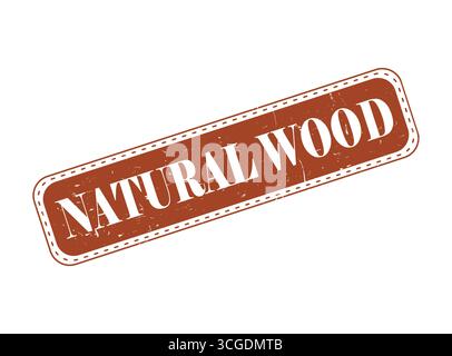 A Natural Wood Rubber Stamp Seal on a Bar Stock Vector