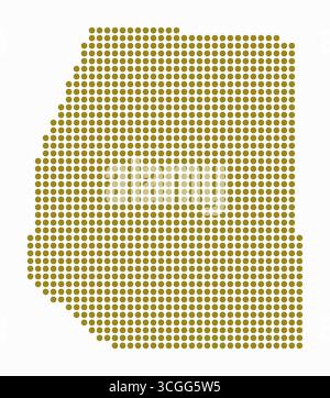Vatican City dotted map. Digital style map of the country on white background. Vatican City shape with circle dots. Colored dots style. Stock Vector