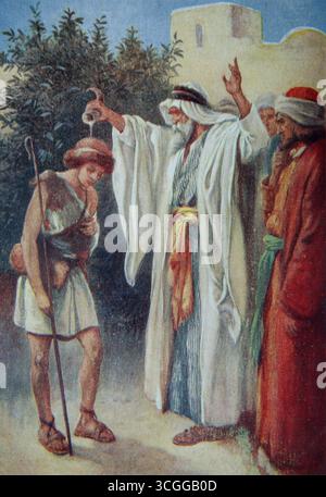 Illustration of Prophet Samuel Anointing David to Be King over Israel ...