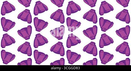 Seamless Cartoon Purple Sweater Pattern Stock Vector