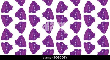 Seamless Cartoon Purple Cardigan Pattern Stock Vector