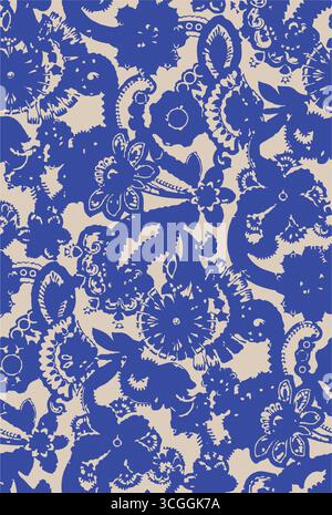 Traditional Paisley Border. Ornamental Paisley Print for Textile Design Stock Vector