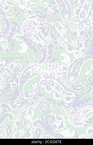 Traditional Paisley Border. Ornamental Paisley Print for Textile Design Stock Vector