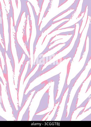 Zebra print, a black and white color, grunge lines ikat pattern, striped seamless pattern, Vector illustration background for print the paper. Stock Vector