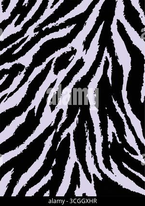 Zebra print, a black and white color, grunge lines ikat pattern, striped seamless pattern, Vector illustration background for print the paper. Stock Vector