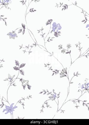 Floral seamless pattern features large, stylized white and pink magnolia flowers with a translucent or ghostly appearance on a solid terracotta Stock Vector