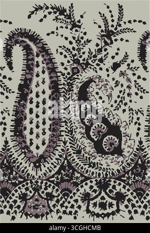 Abstract seamless pattern. Hand-drawn geometric lines in 2-tone black and white. Design for fashion, digital backdrops, or contemporary graphic art. I Stock Vector