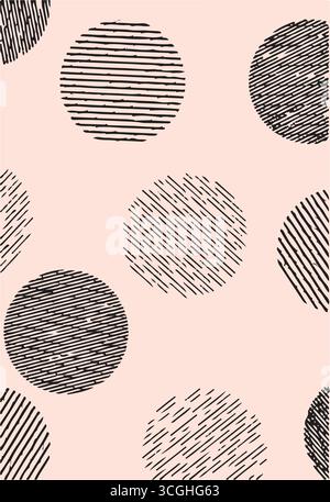 Big polka dot seamless pattern background, geometric monochrome simple ...