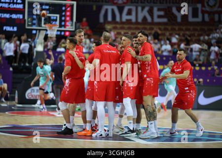 Wroclaw, Lower Silesia, Poland. 28th Aug, 2025. Team Poland during EuroBasket 2025 game between Slovenia and Poland, August 28, 2025. Katowice, Poland (Credit Image: © Mateusz Birecki/ZUMA Press Wire) EDITORIAL USAGE ONLY! Not for Commercial USAGE! Stock Photo