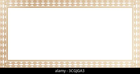 golden picture frame isolated on white backgrounds decorative elegant element for design, invitations and greeting card template, image photo frame Stock Vector