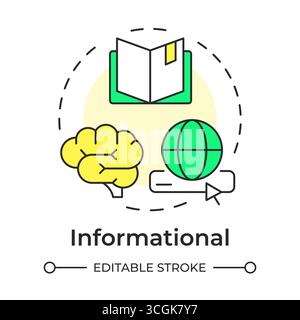 Informational multi color concept icon Stock Vector