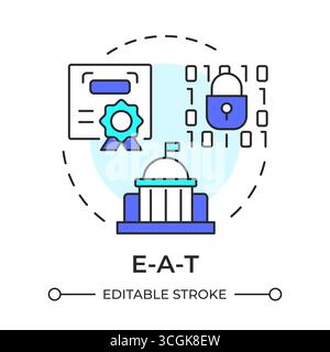 E-A-T multi color concept icon Stock Vector