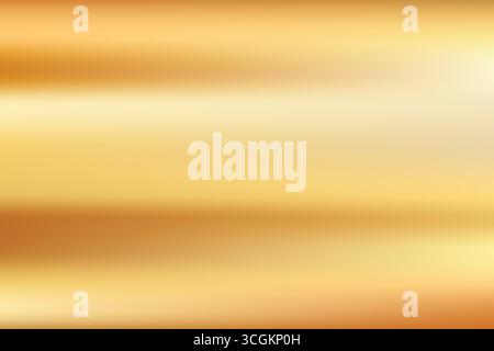 Realistic golden blurred luxury background. Gold shiny metal texture backdrop for website, presentations, poster, cover, banners Stock Vector