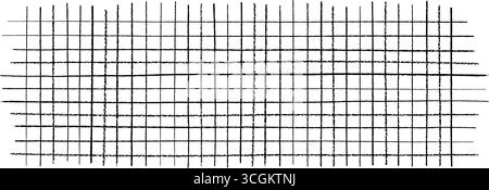 Vector freehand geometry chequered collage with black scribble wax strokes. Handmade children graphic backdrop with charcoal squiggle, chalkboard mood Stock Vector