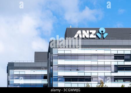 ANZ office at 833 Collins Street, Docklands, Victoria, Australia. Stock Photo