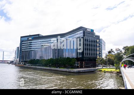 ANZ office at 833 Collins Street, Docklands, Victoria, Australia. Stock Photo
