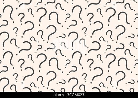 seamless pattern with question marks; perfect for educational materials, trivia games or any content aimed at encouraging critical thinking- vector il Stock Vector