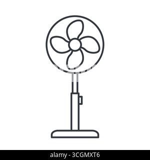standing air fan ventilator icon- vector illustration Stock Vector