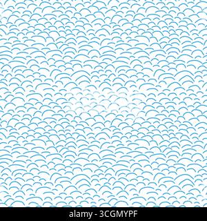 seamless blue sea waves pattern -vector illustration Stock Vector