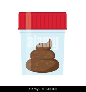 medical stool sample- vector illustration Stock Vector
