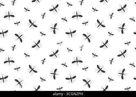 mosquito seamless pattern- vector illustration Stock Vector