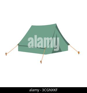 green camping tent icon- vector illustration Stock Vector