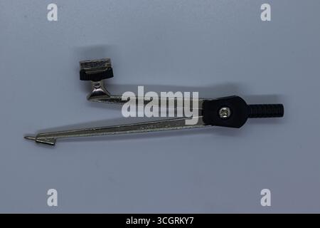 Metal Pencil Compass with Adjustable Arm Stock Photo