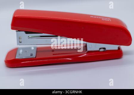 Side view of metal stapler studio photo Stock Photo