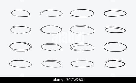 Roughly Hand Drawn shapes of Text speeches - Hand Drawn Doodles Stock Vector