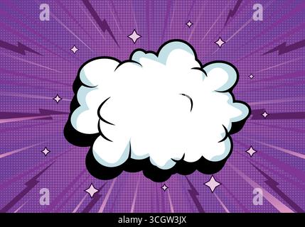 Background Comic with Cloud and Star Stock Vector