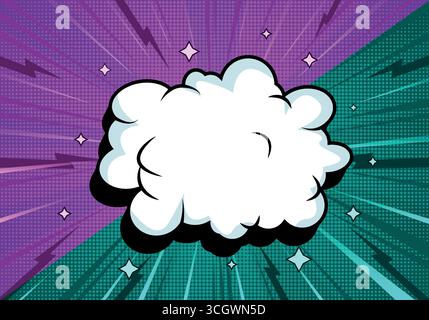 Background Comic with Cloud and Star Stock Vector