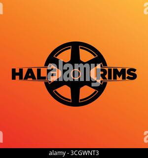abstract rims car tyre automotive isolated icon or logo vector illustration Stock Vector