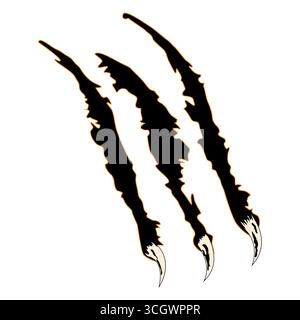 Black Panther Claws Scratch Effect on Dark Background Stock Vector