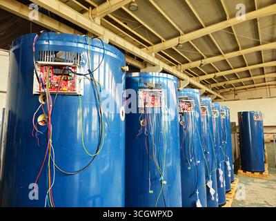 Water Heater Assembly Line, Shandong, China Stock Photo