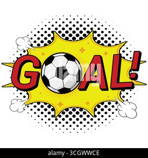 vector illustration of an abstract background with goal text yellow Stock Vector