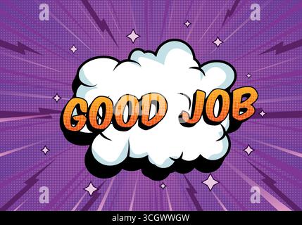 Comic Background with Purple and Yellow Text Stock Vector