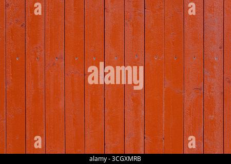 Background from a painted red plank wall Stock Photo