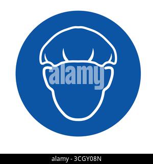 This minimalist icon presents a simple face design on a vibrant blue background, suitable for various creative projects and branding applications. Stock Vector