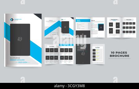 product catalogue design template or modern product catalog template for your company Stock Vector