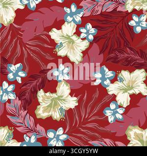 botanical floral, vector, seamless pattern , herbs and leaves ,big set, background with flowers Stock Vector