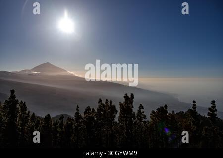 Sunset over Mount Teide, Tenerife, Canary Islands Stock Photo