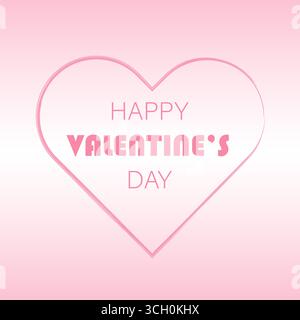 Pink Valentine's Background. Happy Valentine's Day. Vector Illustration. Stock Vector
