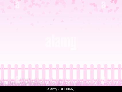Pink Valentine's Background. Happy Valentine's Day. Vector Illustration. Stock Vector