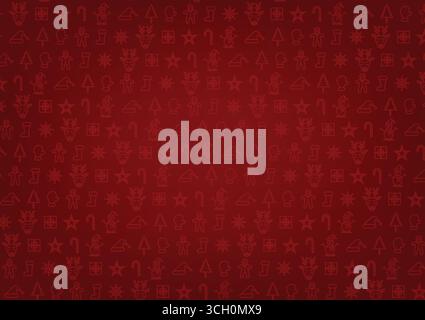 Red Christmas Background. Vector Illustration. Stock Vector