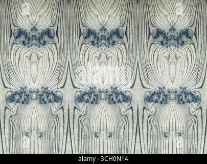 Composite image of repetitive elements derived from a symmetry image of wood grain on an old well-travelled footbridge in northern California Stock Photo