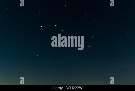 The Plough (or Big Dipper) asterism within the constellation Ursa Major over Aldeburgh in Suffolk, UK Stock Photo