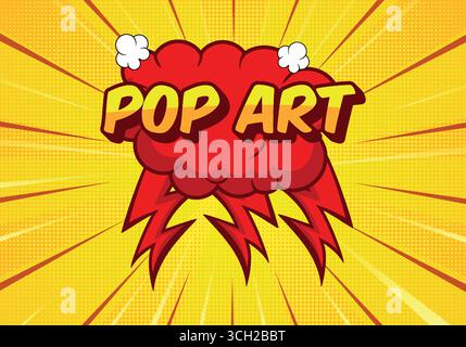 Beautiful Popart Design and Comic design with Colorful Color Stock Vector