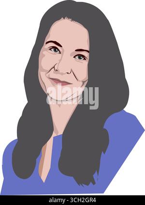 Melinda Portrait Vector Stock Vector